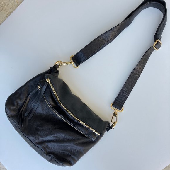 Margot Black Double Zipper Cross Body Purse - Picture 16 of 16